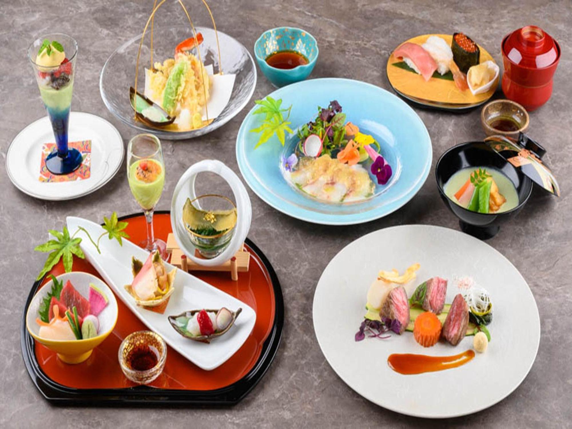Shin Furano Prince Hotel Dış mekan fotoğraf A selection of French-influenced Japanese cuisine